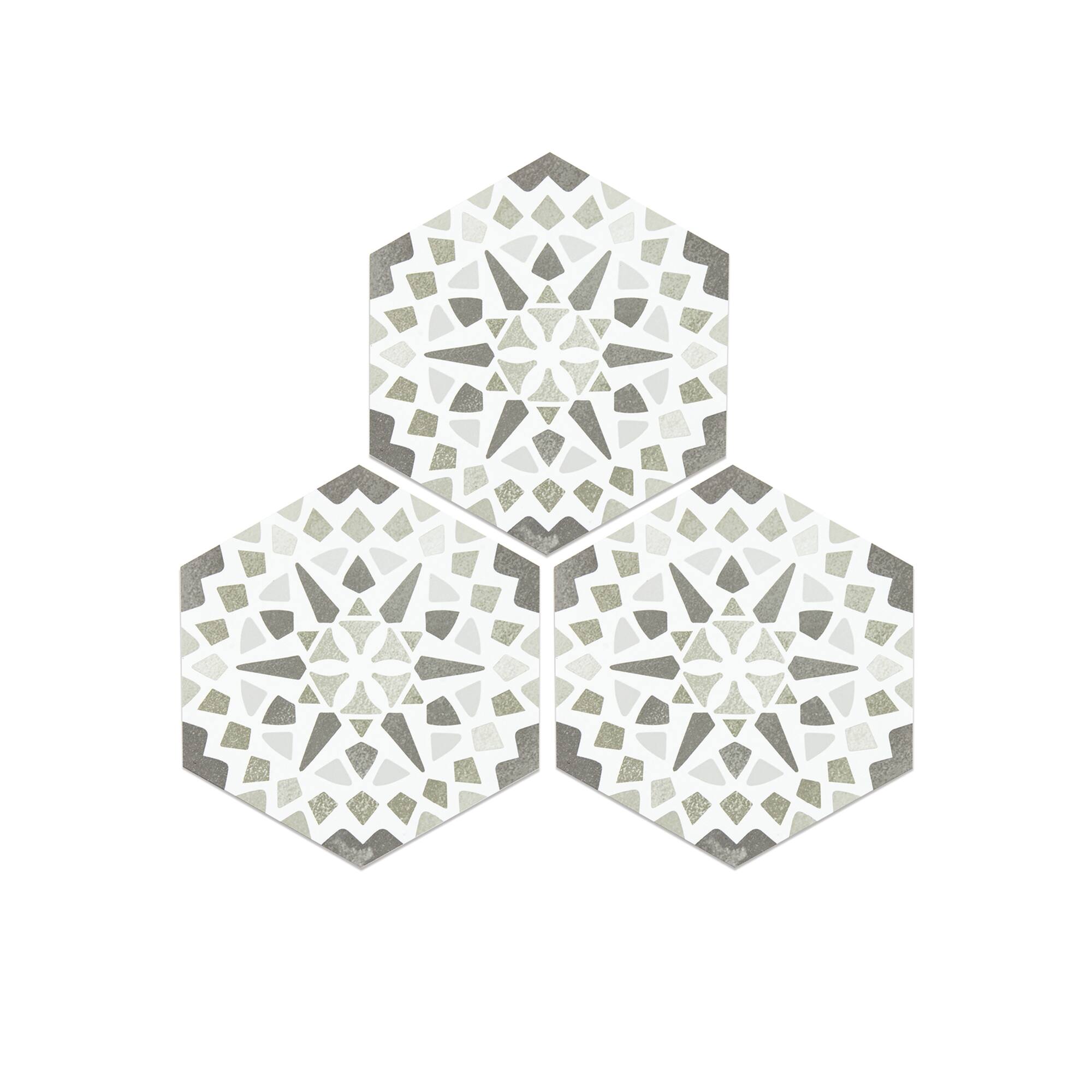 FloorPops Ribera Peel & Stick Hexagon Floor Tiles